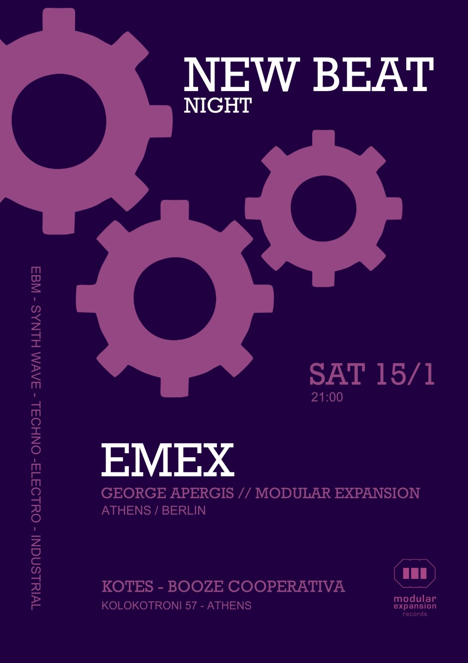 New Beat Night with Emex - Flyer front