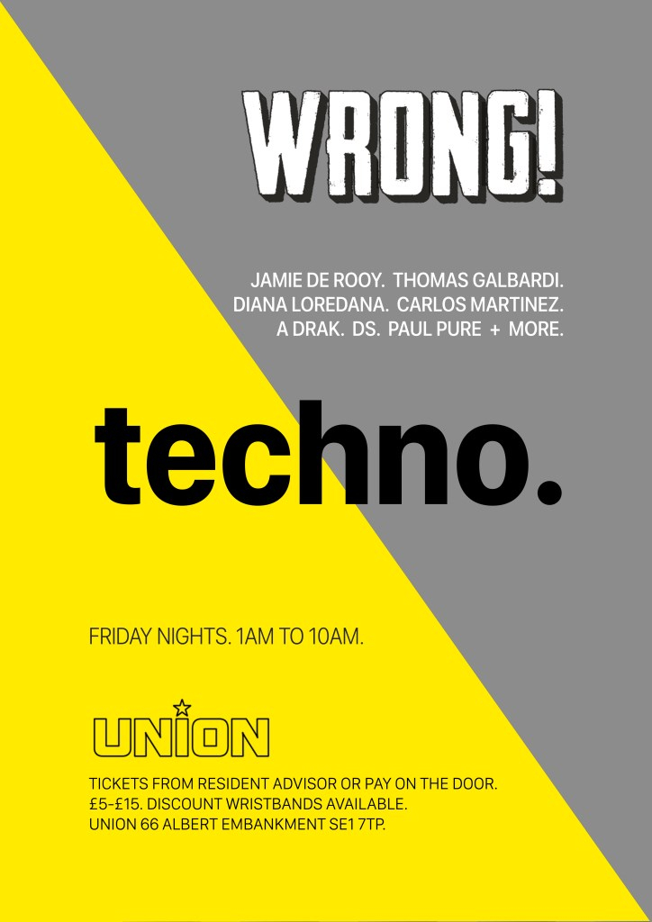Wrong! Techno Afterhours - Flyer back