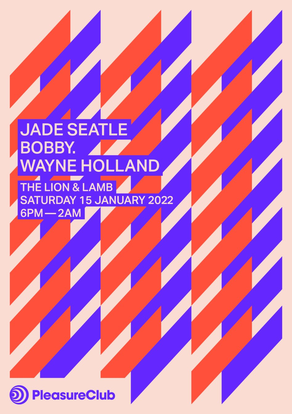 Pleasure Club with Jade Seatle - Flyer front
