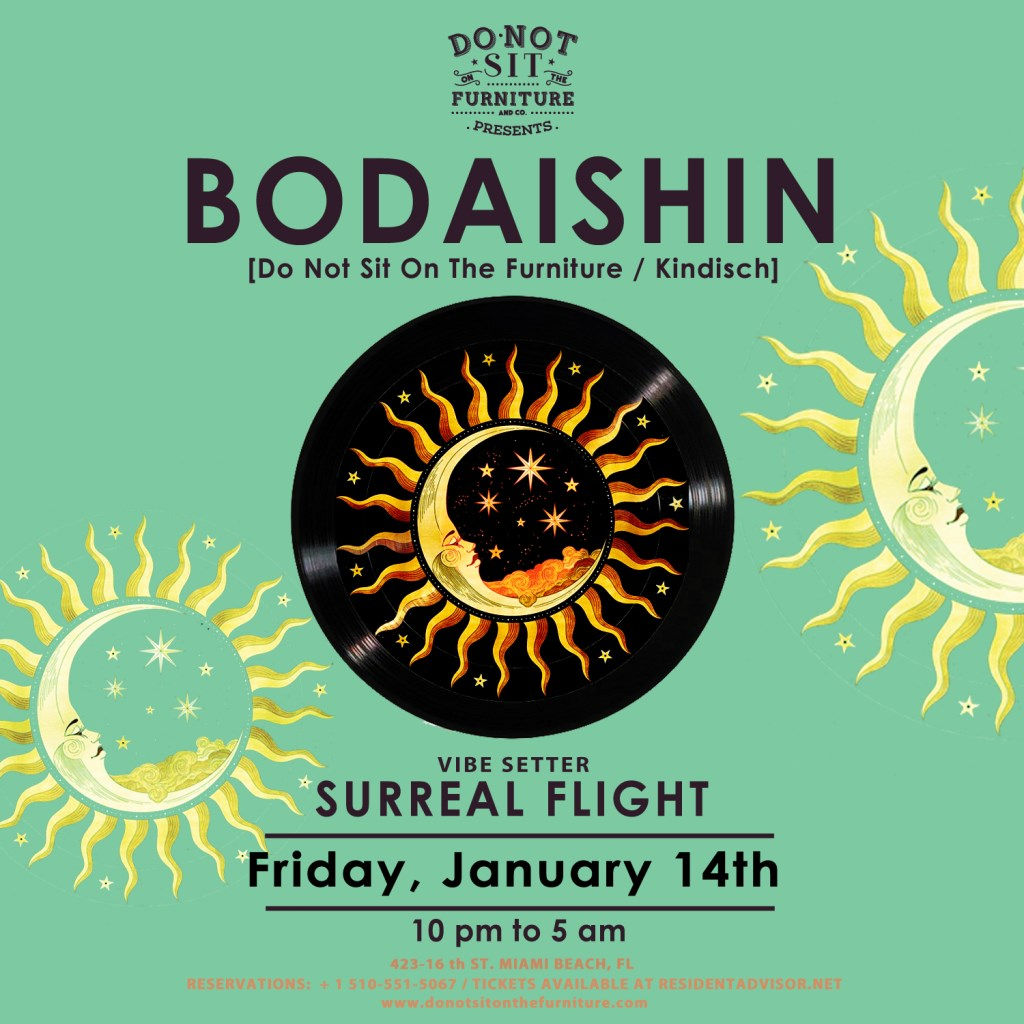 Bodaishin [Do Not Sit On The Furniture / Kindisch] - Flyer front