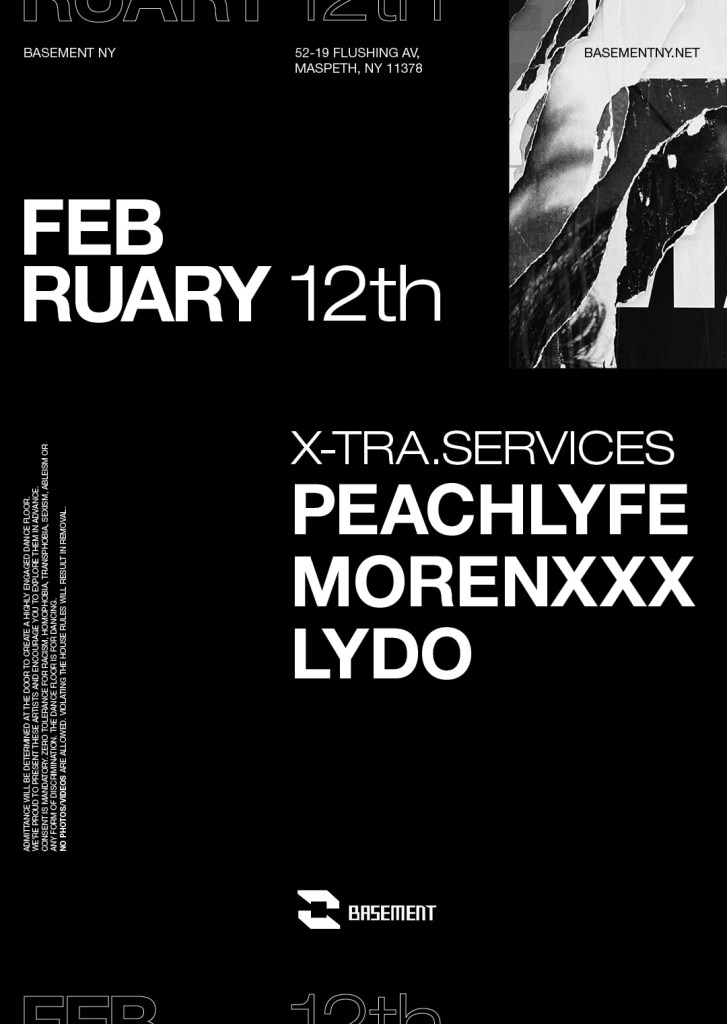 X-TRA.Services: Peachlyfe / Morenxxx / Lydo - Flyer front