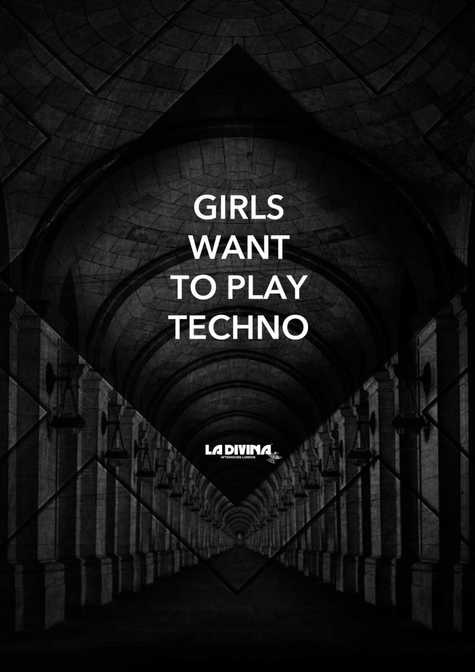 La Divina Afterhours 'Girls Want to Play Techno - Flyer back
