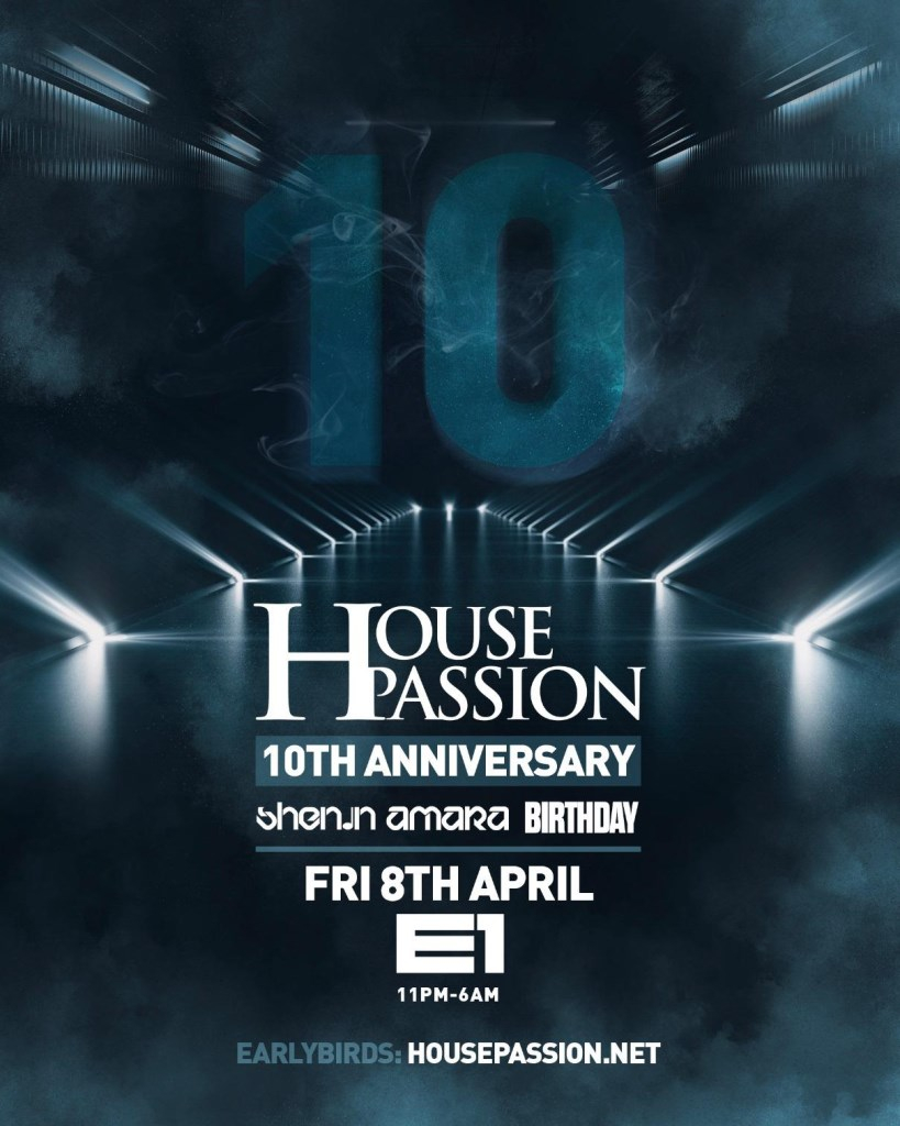 House Passion 10th Anniversary - Flyer front