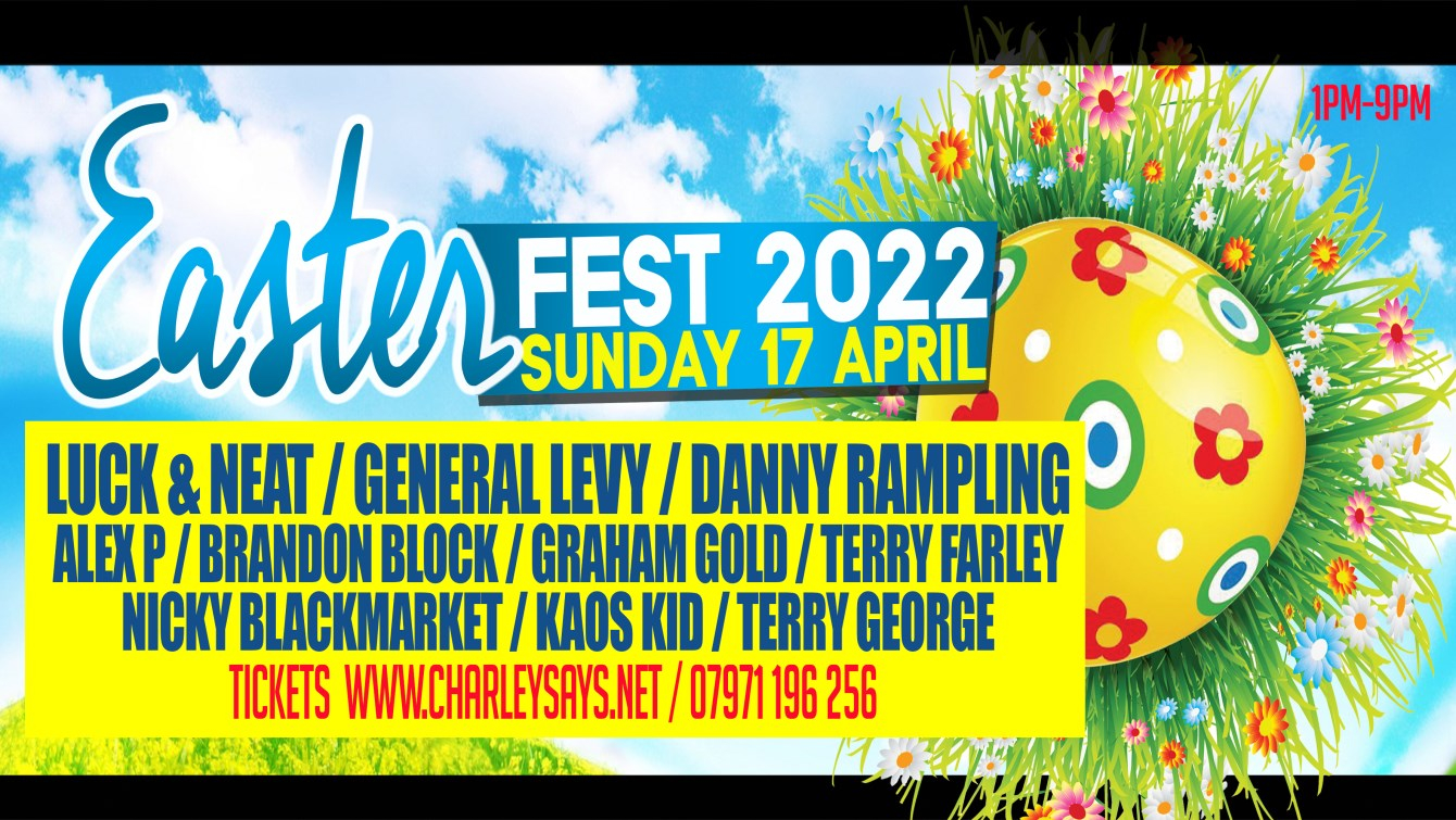 Charley Says Easterfest 2022 - Flyer front