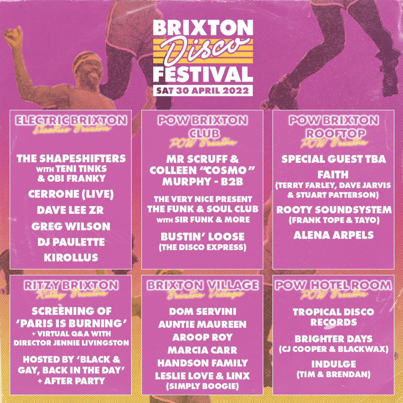 Brixton Disco Festival 2022 - Flyer back