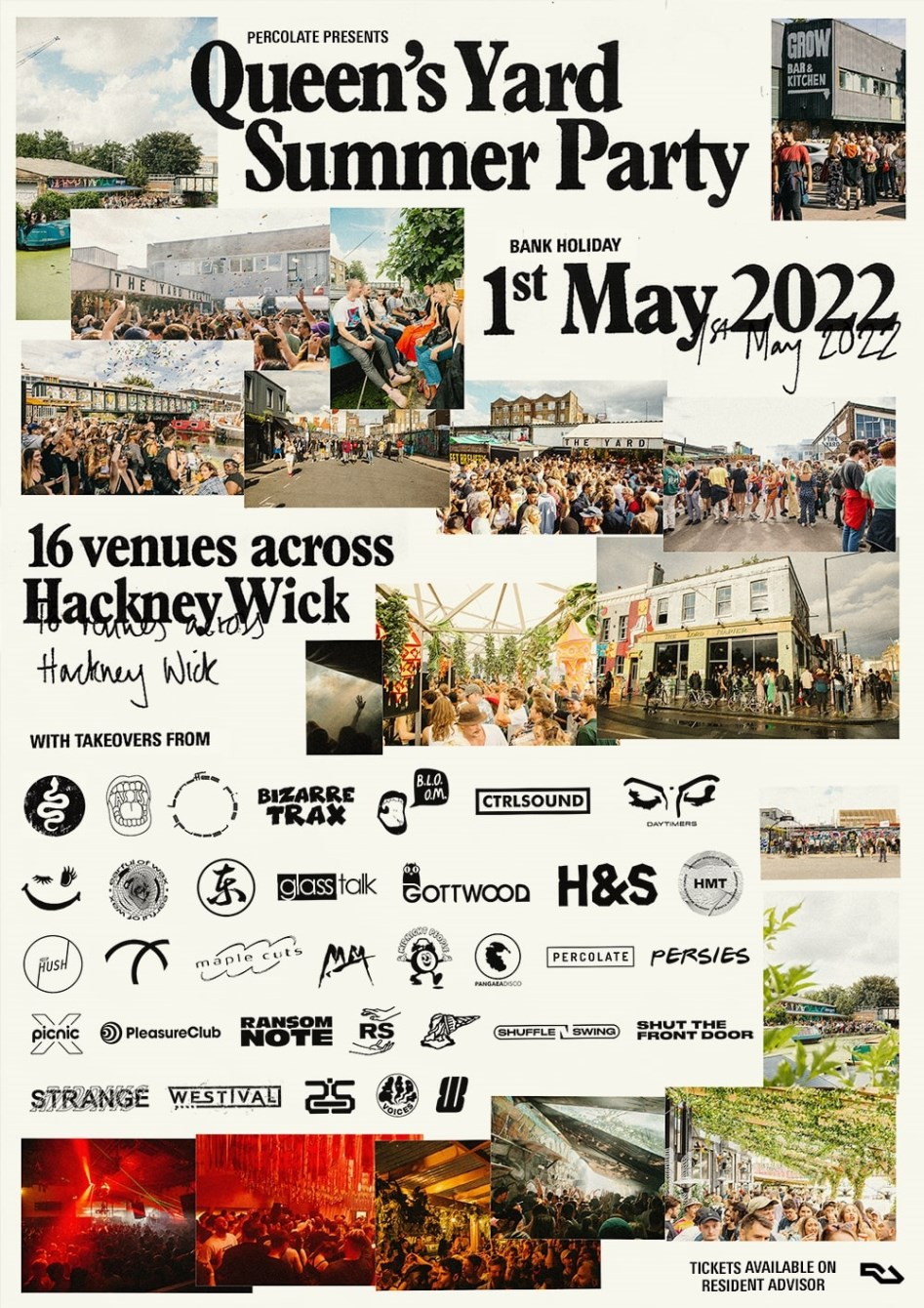 Queen's Yard Summer Party 2022 - Sold Out - Flyer front