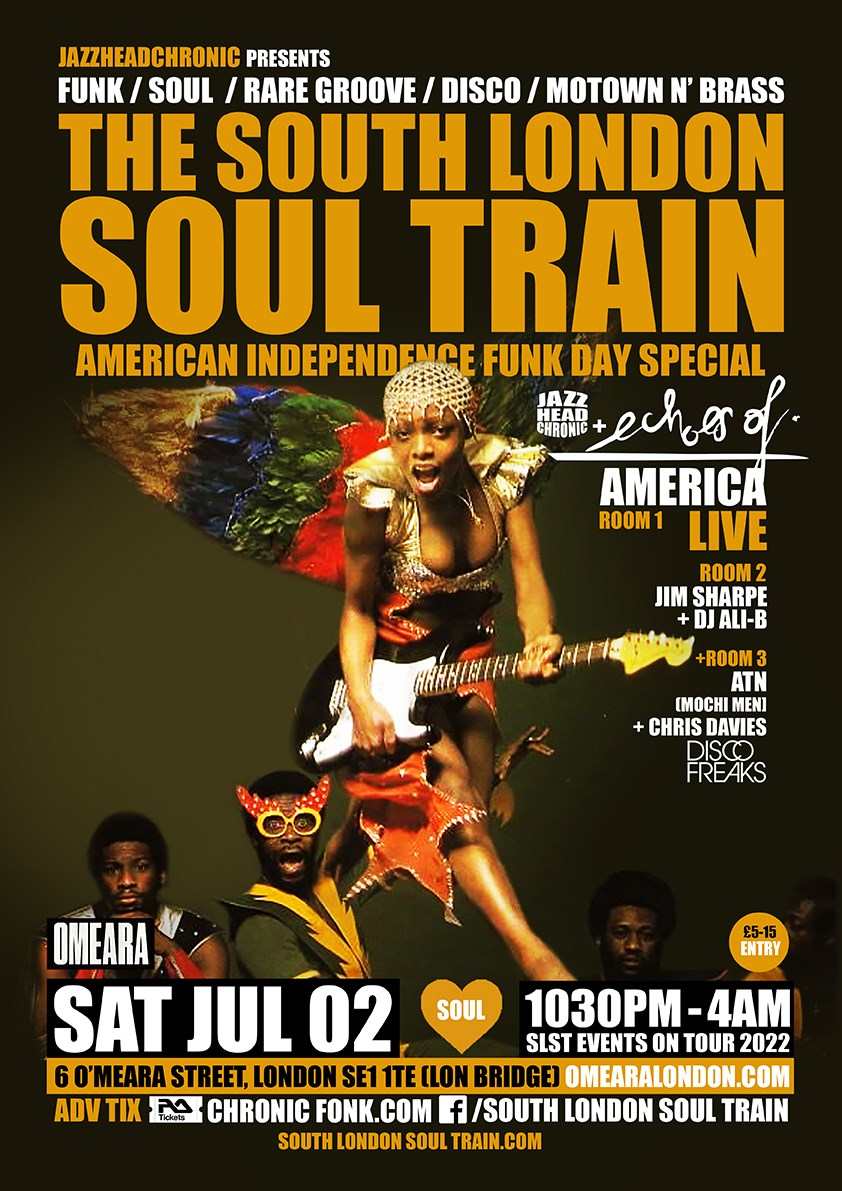 The South London Soul Train with MF Robots (Live) - More - Flyer back
