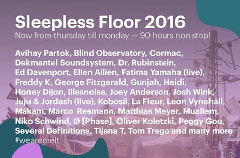 Melt! announces lineup for Sleepless Floor stage image