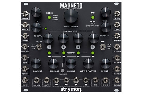 Premium pedal manufacturer Strymon enters Eurorack market with Magneto delay module image