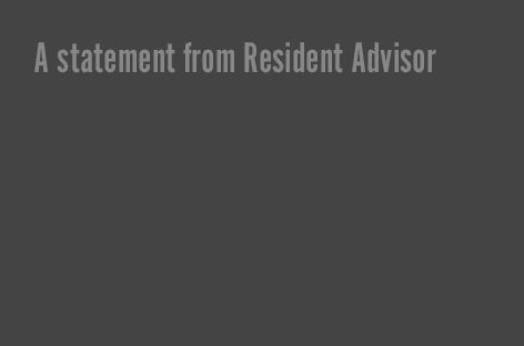 A statement from Resident Advisor image