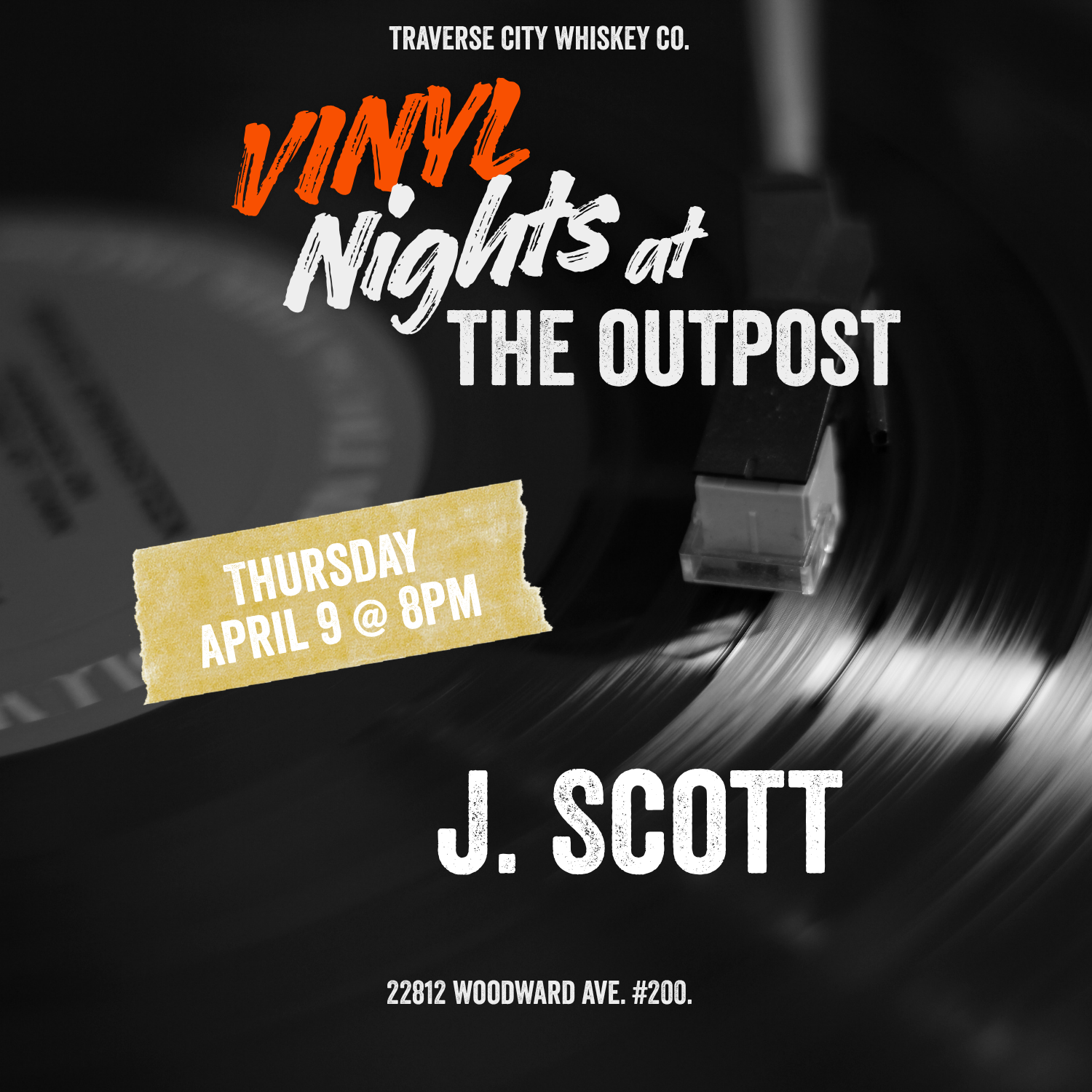 The Outpost: J. Scott at Traverse City Whiskey Co. Outpost, Detroit