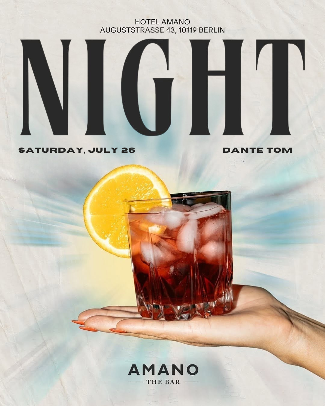 Dante Tom event flyer