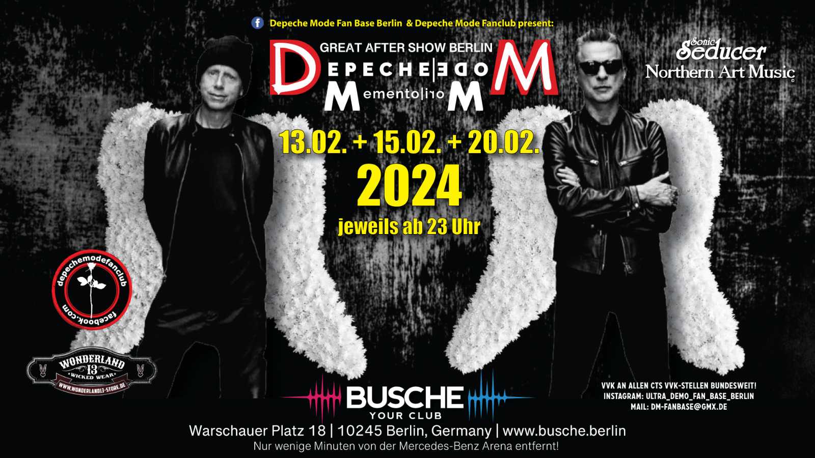 Great DEPECHE MODE International Aftershowparty Berlin at BUSCHE Club,  Berlin · Tickets