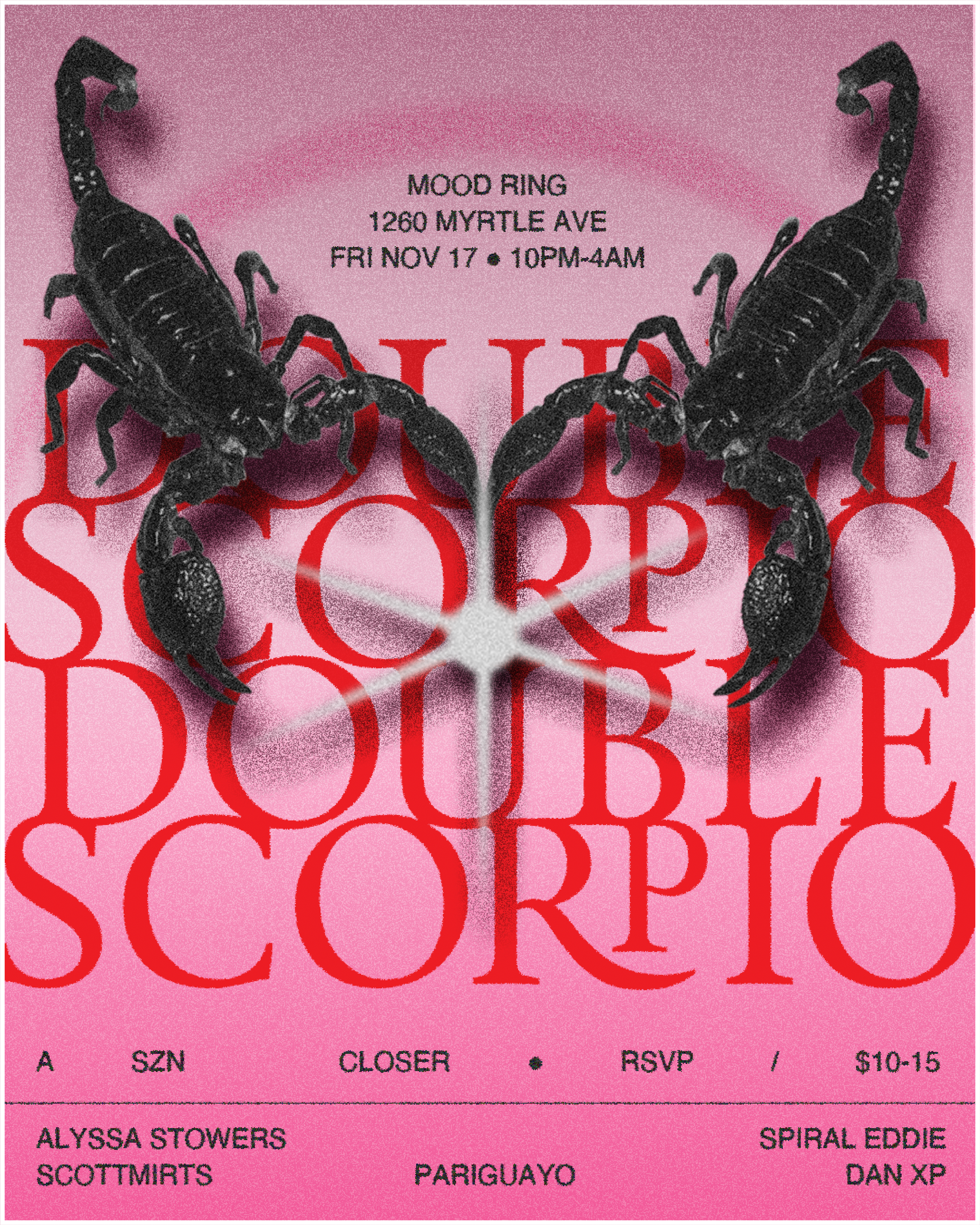 Double Scorpio at Mood Ring New York