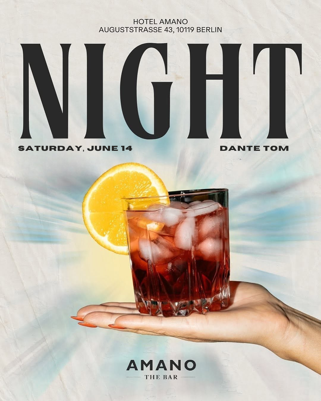 Dante Tom event flyer