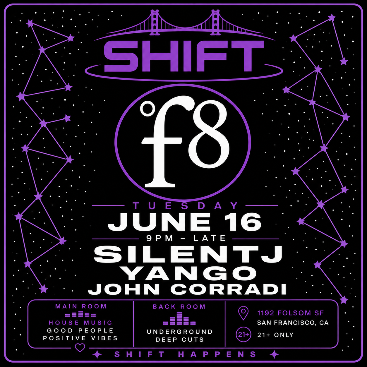 SHIFT at F8 1192 Folsom, San Francisco/Oakland