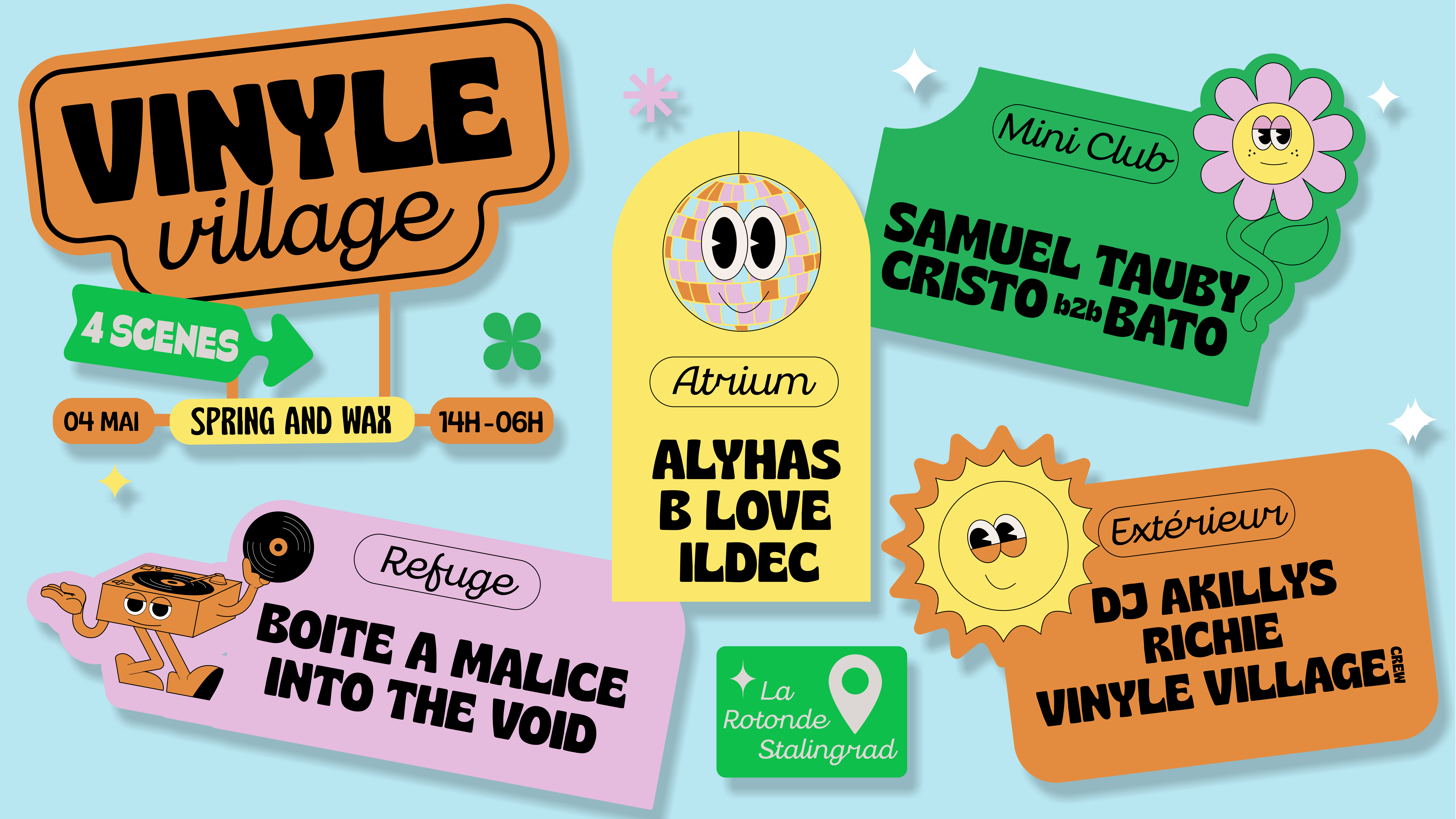 Vinyle Village ❀ Spring and Wax - B.Love, ildec (FREE ALL DAY + CLUB XXL)  at La Rotonde Stalingrad, Paris