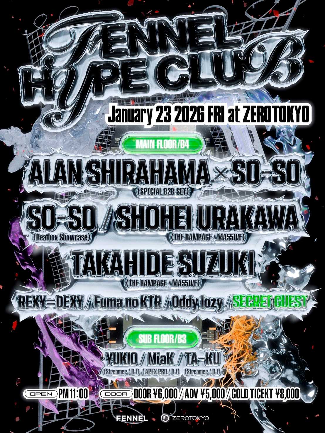 唾奇「Camellia」After Party at Zerotokyo, Tokyo