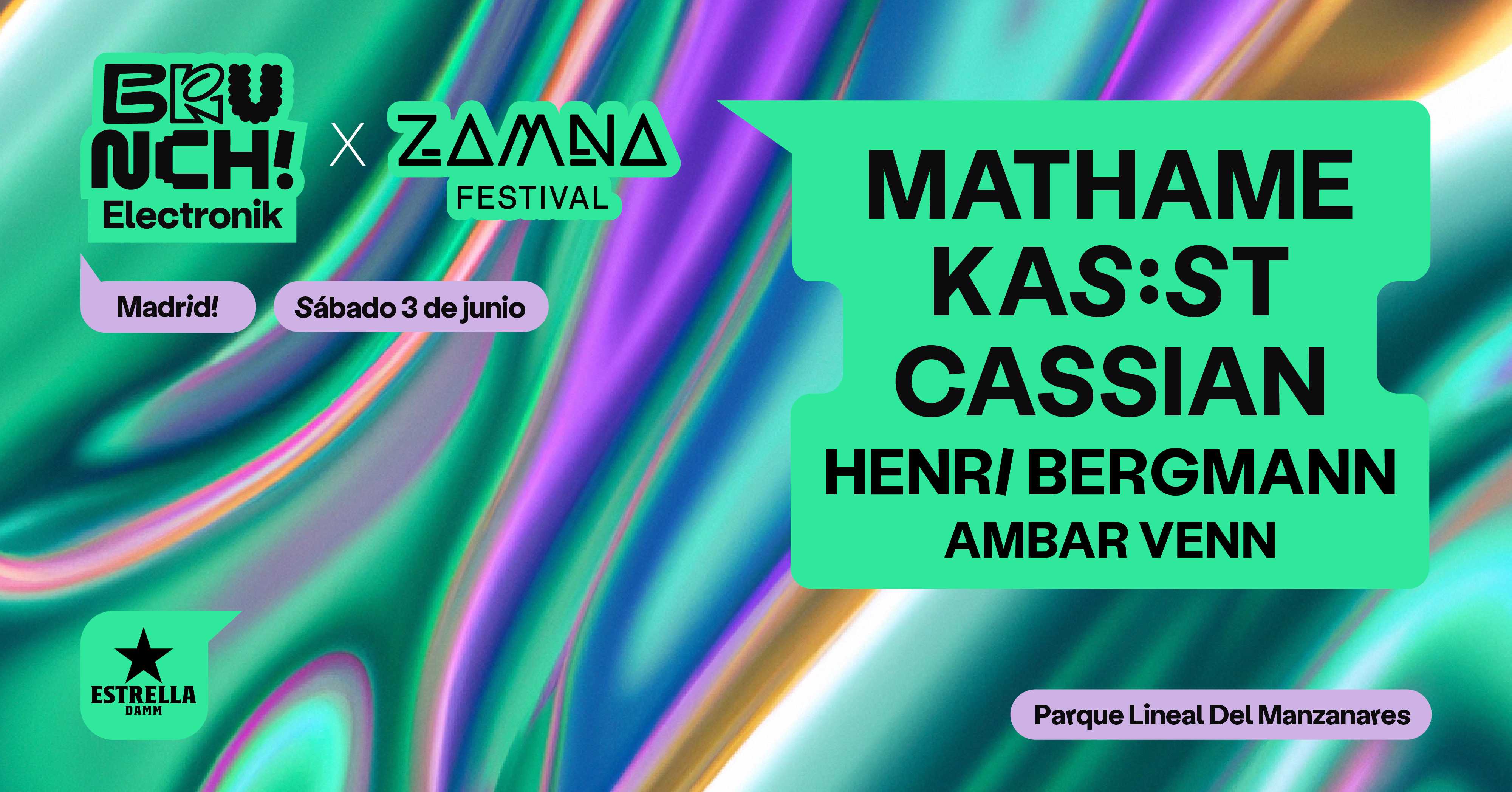 'Brunch Electronik Madrid #6: Mathame, KAS:ST, Cassian y más' flyer image