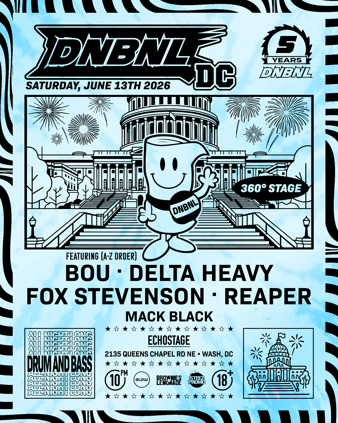 DNBNL DC: Bou, Delta Heavy, Fox Stevenson, REAPER (360° Stage) at