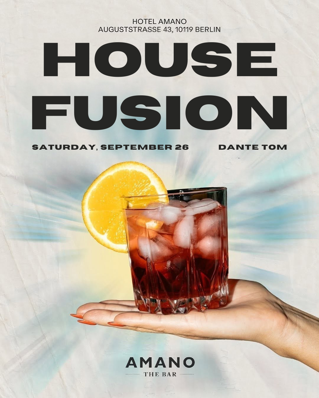 Dante Tom event flyer