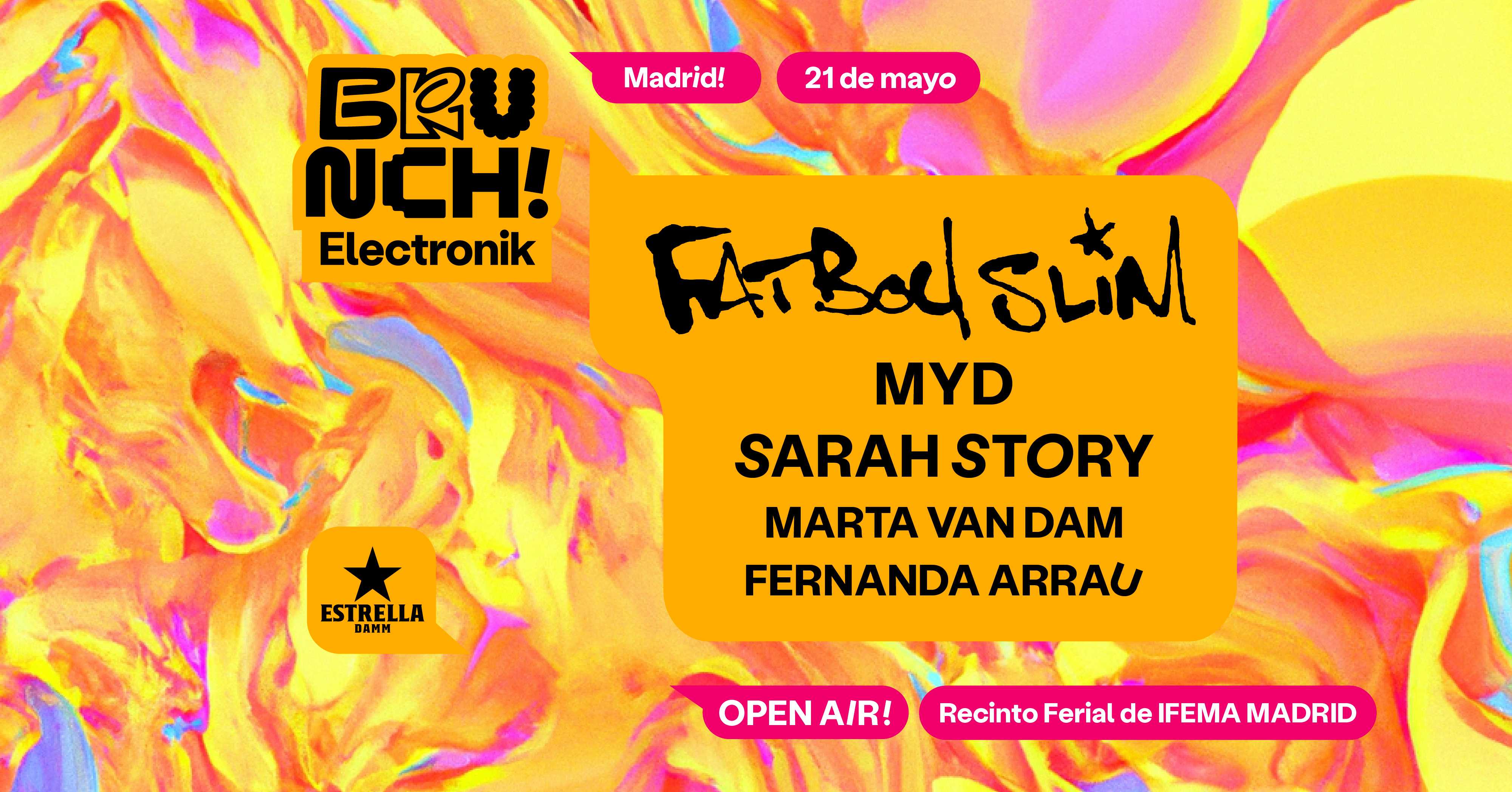 'Brunch Electronik Madrid #4: Fatboy Slim, Myd, Sarah Story y más' flyer image