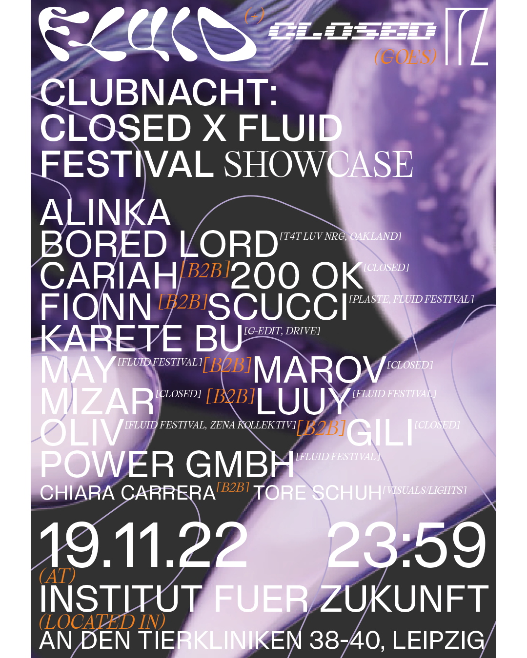 CLUBNACHT CLOSED x FLUID FESTIVAL SHOWCASE at Institut fuer