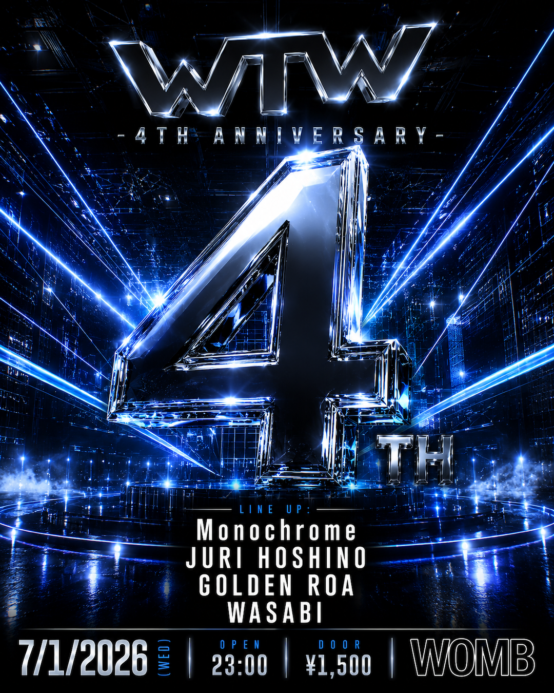 WTW 4TH ANNIVERSARY at WOMB, Tokyo