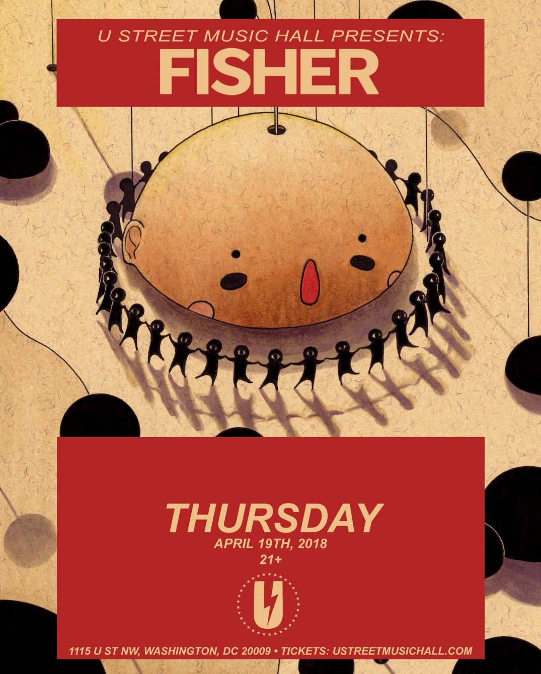 Fisher with Shawn Q, Rawle Night Long - フライヤー表