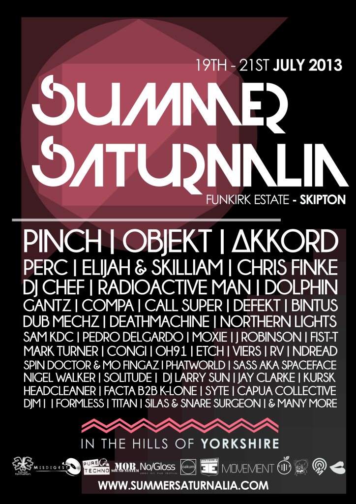 Summer Saturnalia Electronic Music & Arts Festival - フライヤー表