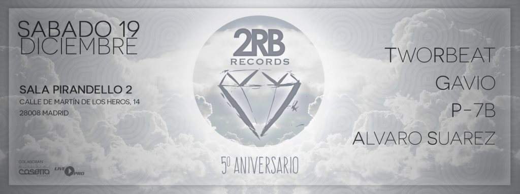 5º Aniversario 2RB Records - フライヤー表