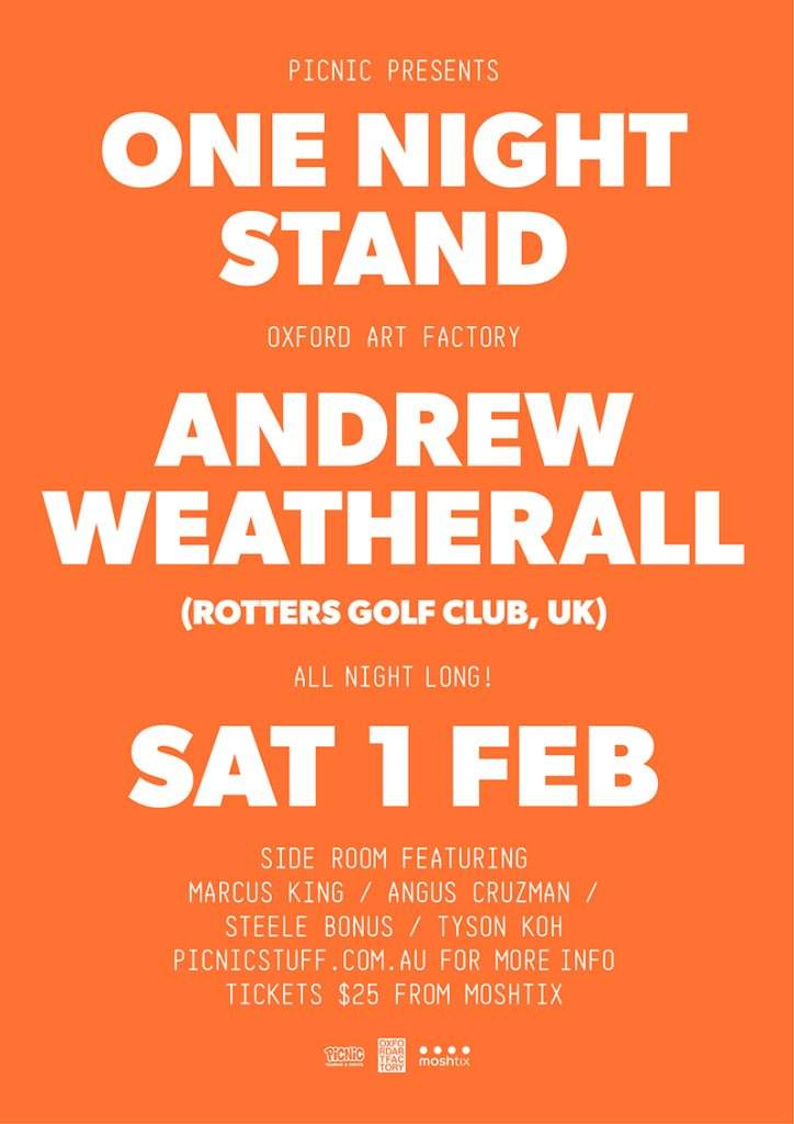 Picnic presents One Night Stand with Andrew Weatherall - Página frontal