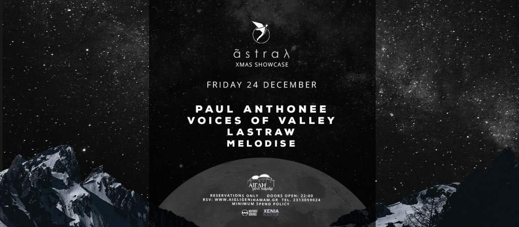 Fri 24 Dec - Ãstrαλ Xmas Showcase with Paul Anthonee, Voices of Valley, Lastraw, Melodise - Página frontal