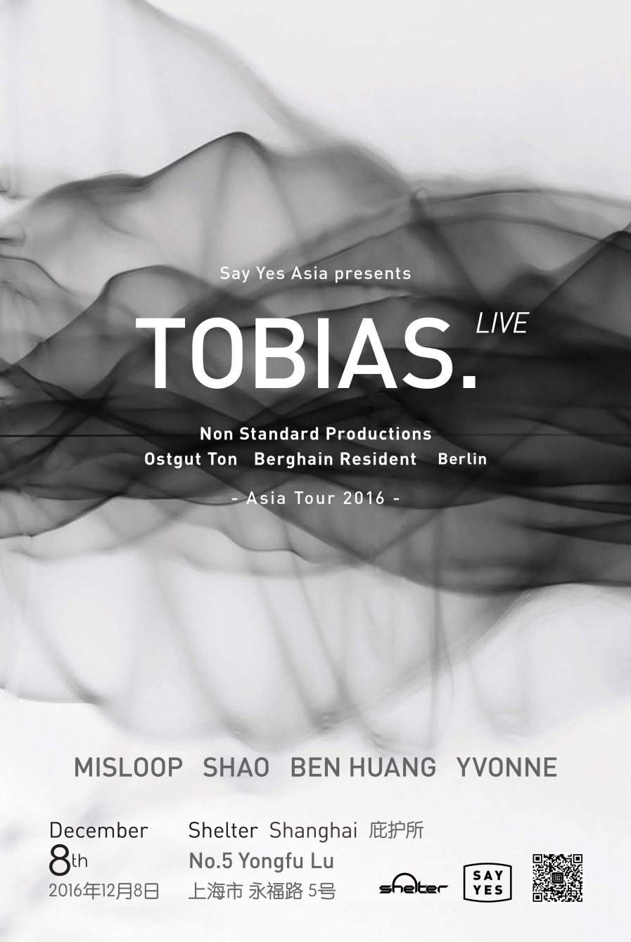 Say Yes: Tobias. [Live]- Shanghai - Página frontal