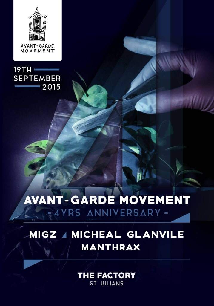 Avant-Garde Movement: 4 Yr Anniversary - フライヤー表
