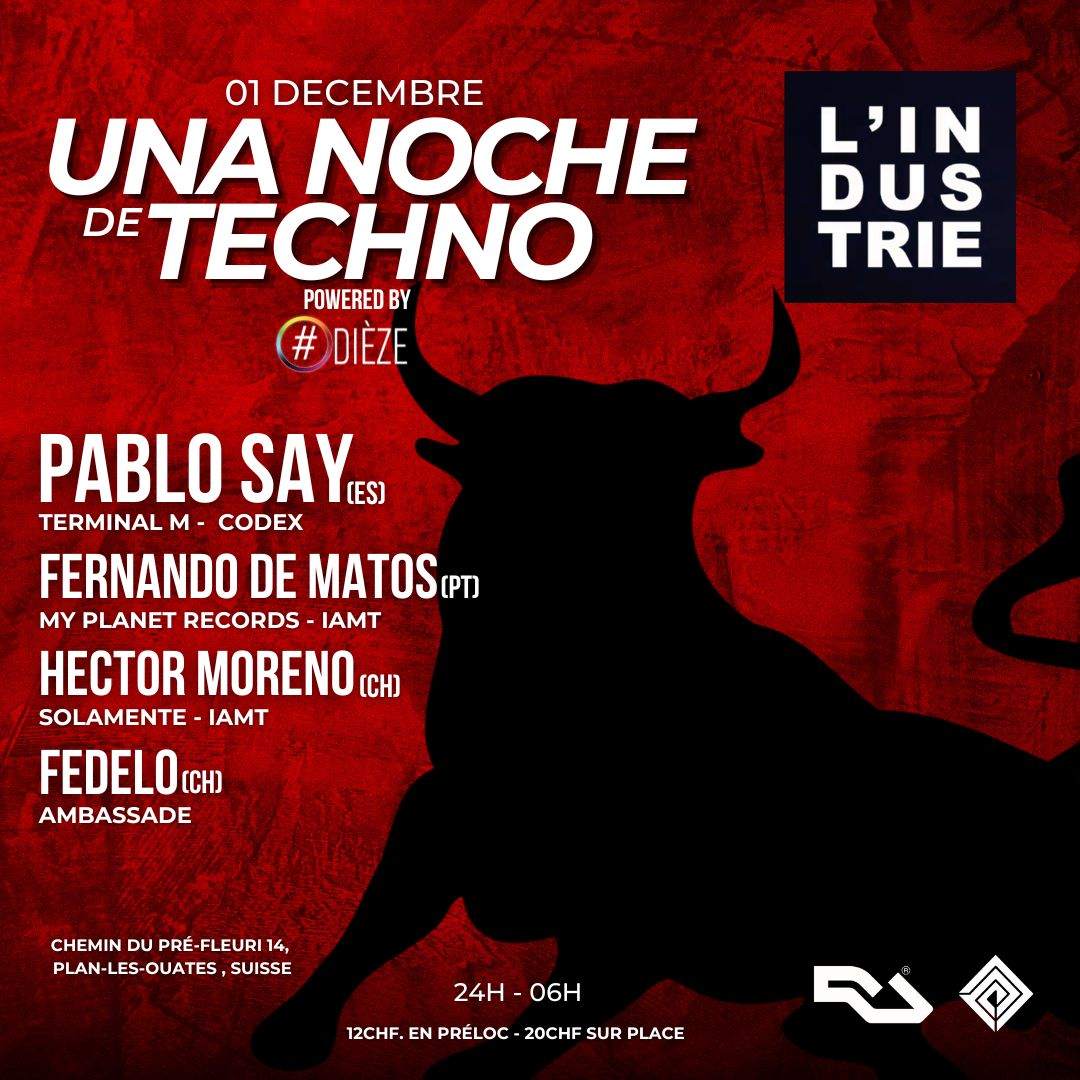 Una Noche de Techno X Pablo Say (Ibiza) - フライヤー表