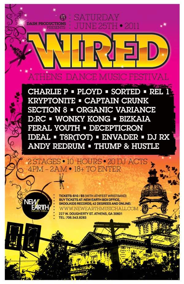 Wired 2011 Athens Dance Music Festival at New Earth Music Hall
