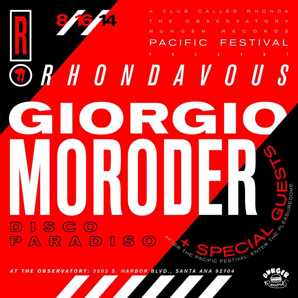 Rhondavous with Giorgio Moroder - Página frontal