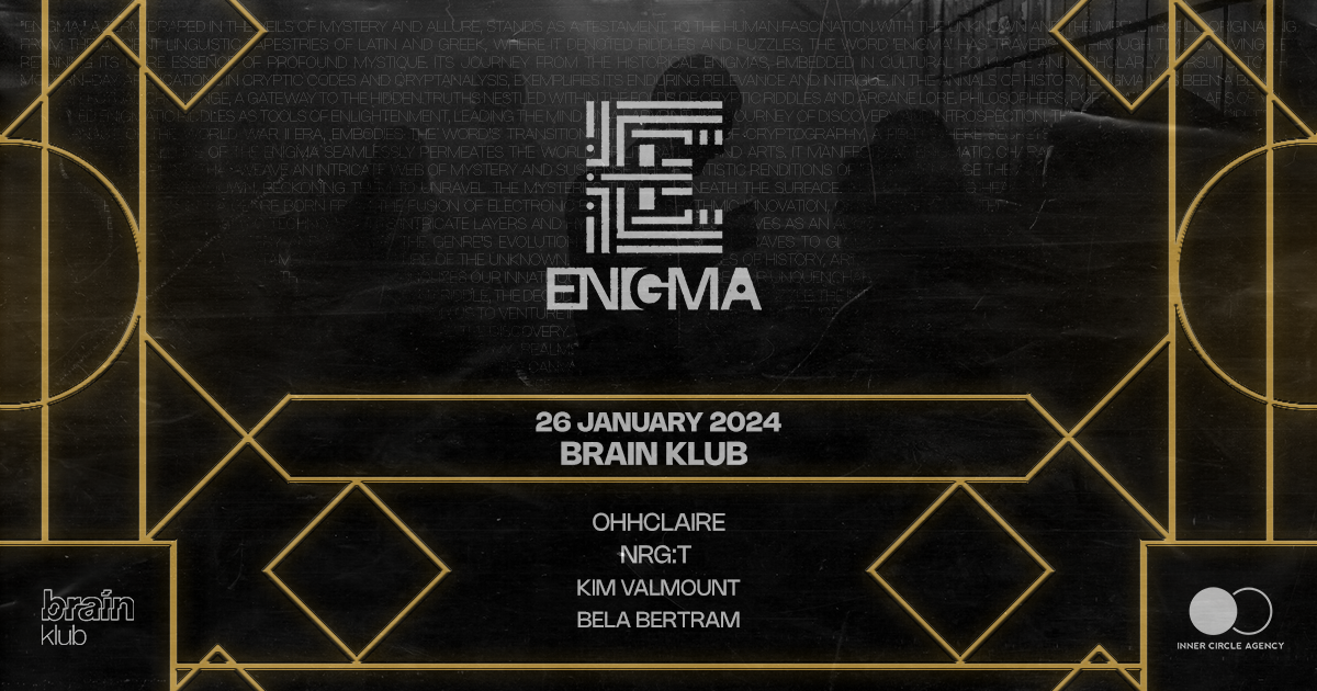 ENIGMA with OhhClaire, NRG:T - フライヤー表