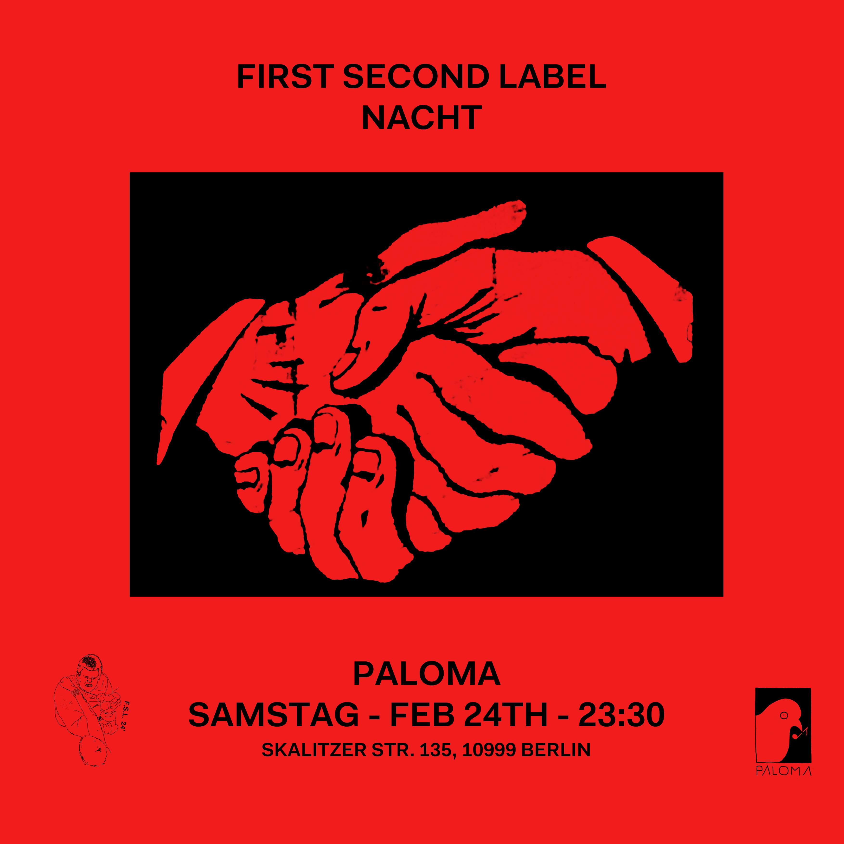 First Second Label Nacht w/ Glimmerman, ELLLL, Cachai, DC FSLMan - Página frontal