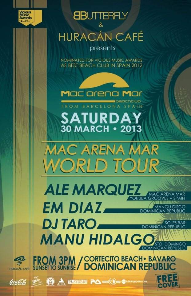 Mac Arena Mar World Tour  - Página frontal