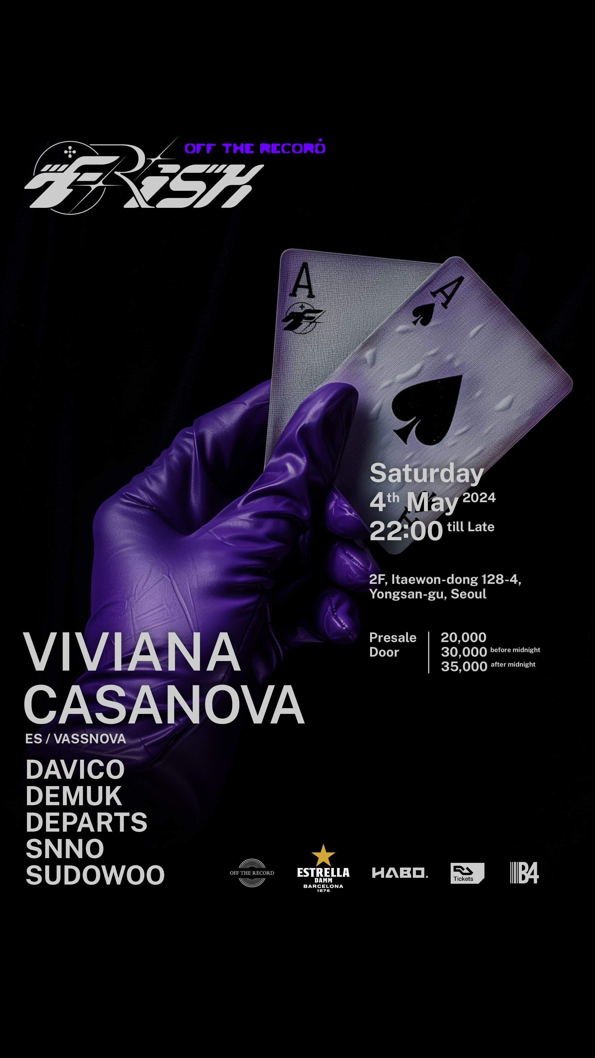 FRISK: OFF The Record Week 3- Viviana Casanova - フライヤー表