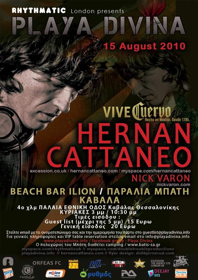 Rhythmatic presents Playa Divina with Hernan Cattaneo - Página frontal