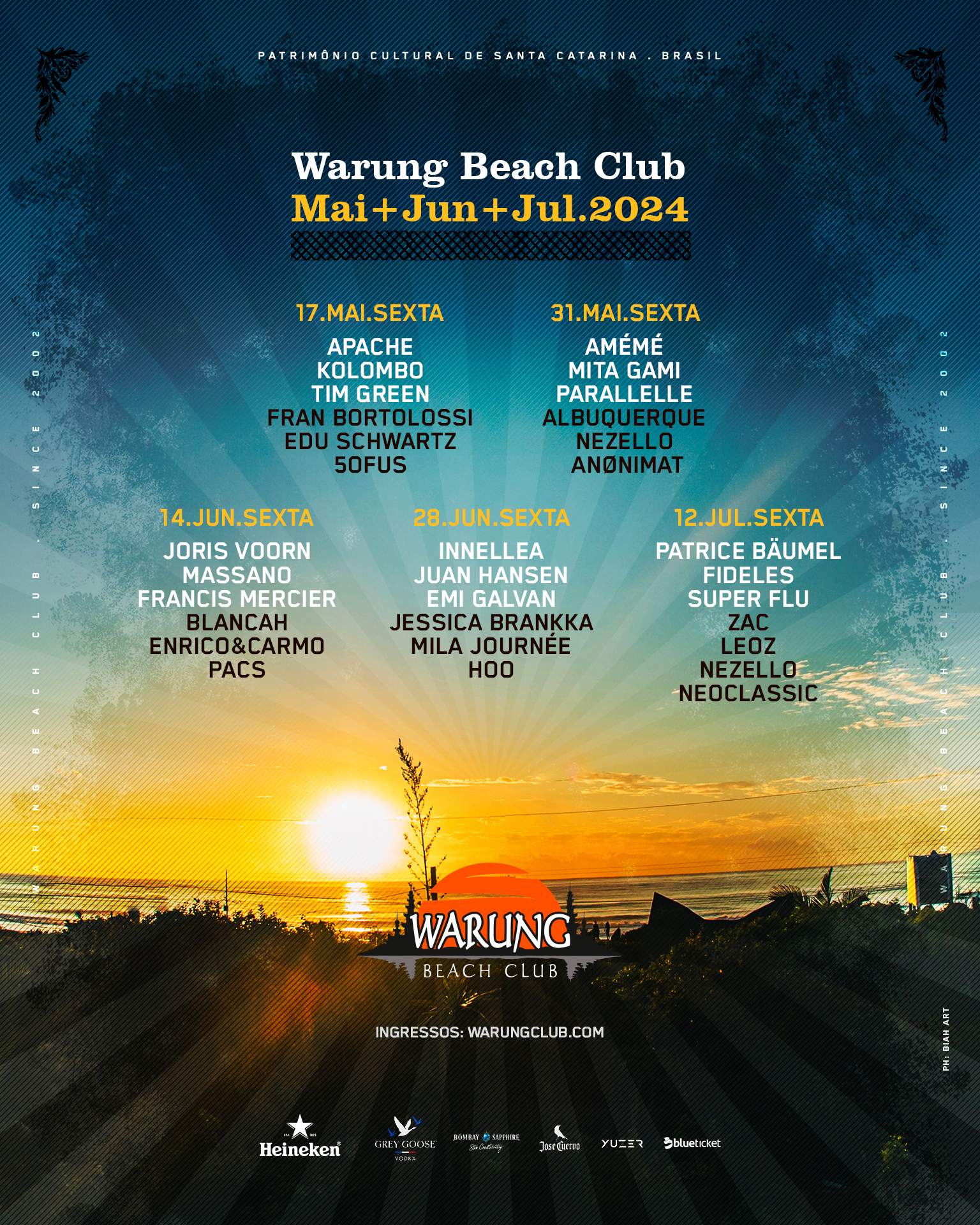 Warung Beach Club with Joris Voorn, Massano, Francis Mercier - フライヤー表