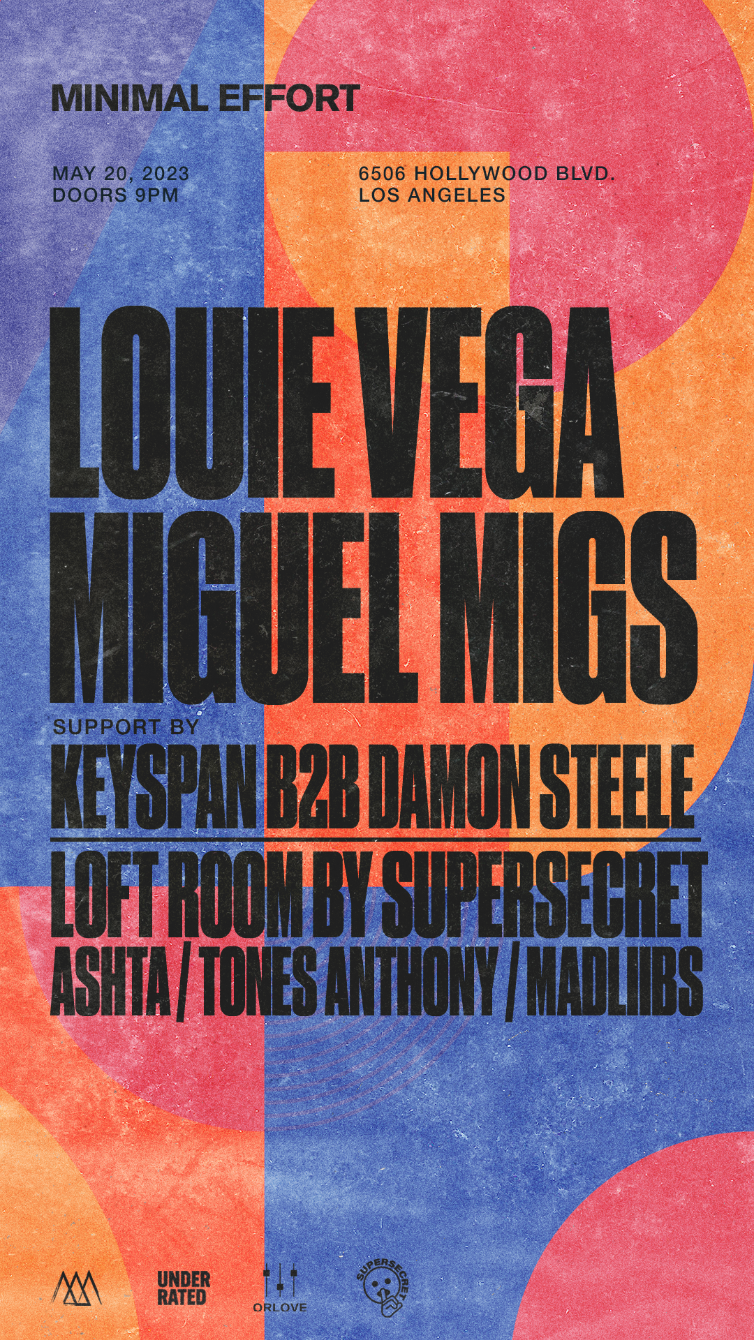 Minimal Effort: Louie Vega & Miguel Migs - フライヤー裏