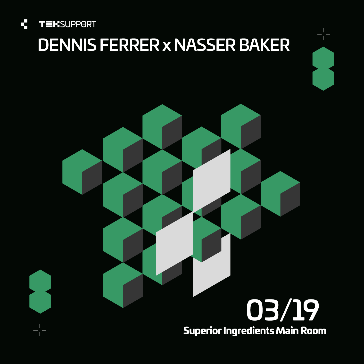 Teksupport: Dennis Ferrer x Nasser Baker - フライヤー裏