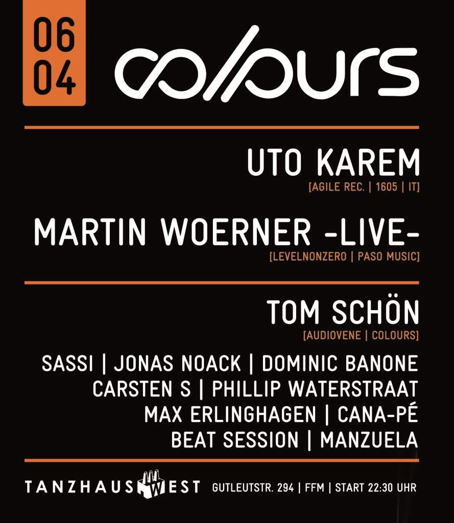 Colours with UTO Karem & Martin Woerner -Live- - フライヤー裏