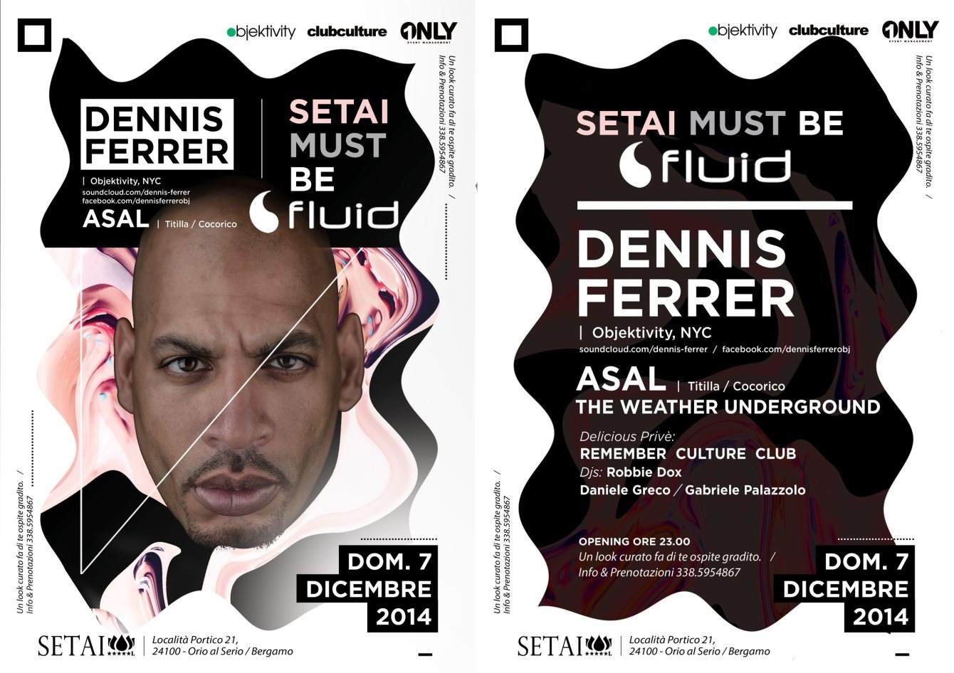 Setai Must be Fluid with Dennis Ferrer - フライヤー表