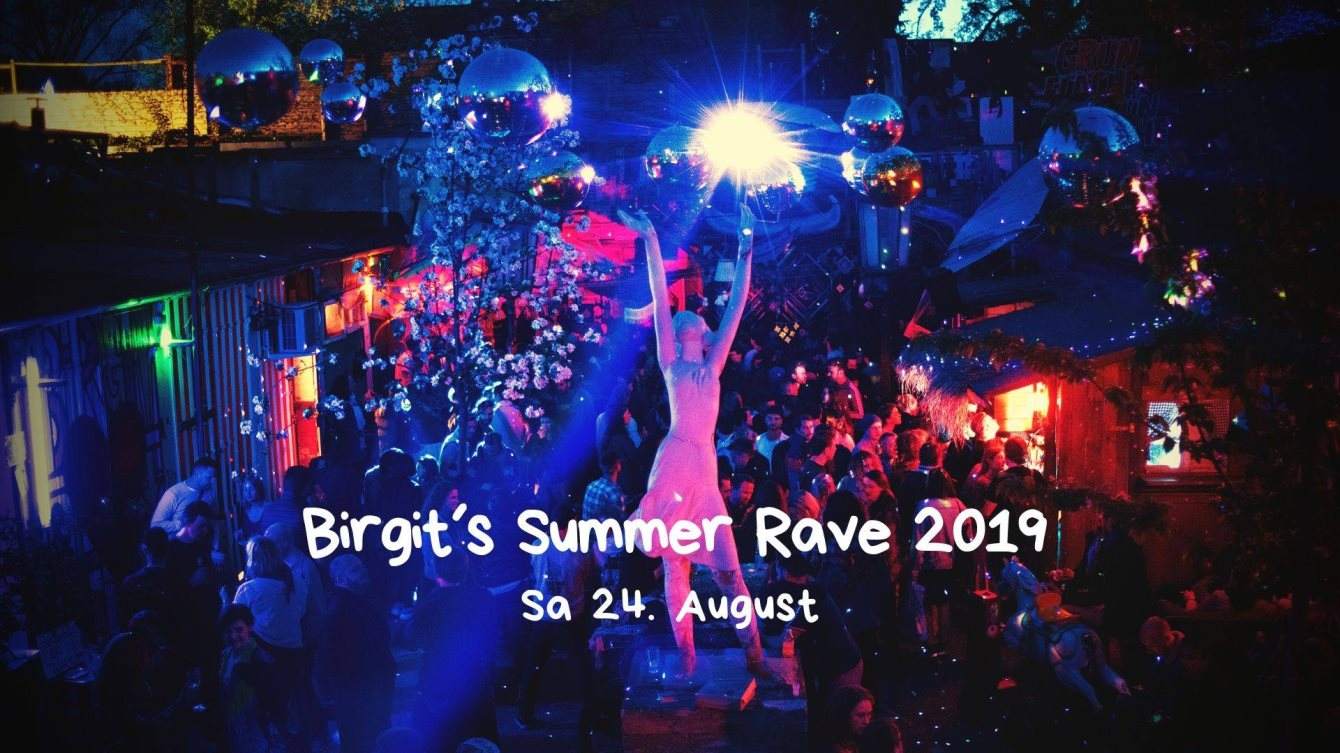 Birgit's Summer Rave with Tiefschwarz, Sascha Dive, Elias Doré - フライヤー表