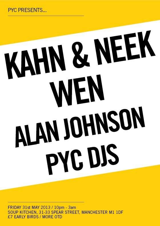 Kahn & Neek / WEN / Alan Johnson - フライヤー表